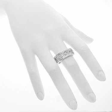 14K White Solid Gold Mens Diamond Wedding Ring Band 1.50 Ctw
